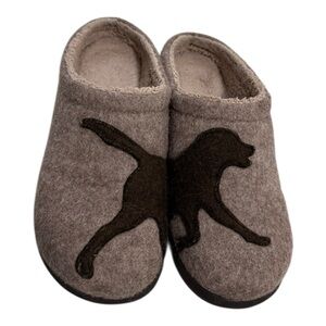 LL Bean Daybreak Scuffs Wool Slipper Womens Sz 9 Dog Slip On Comfort Clog Mule